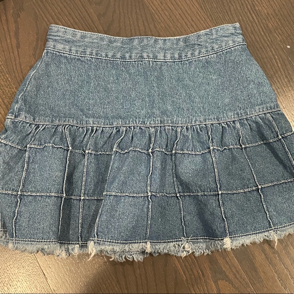 Urban Ruffle Denim Skirt - Picture 4 of 6